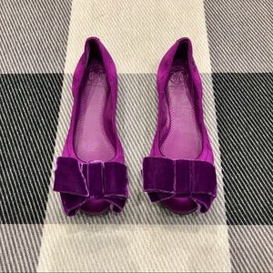Tory Burch Viola Satin Ballet Flats Purple 5